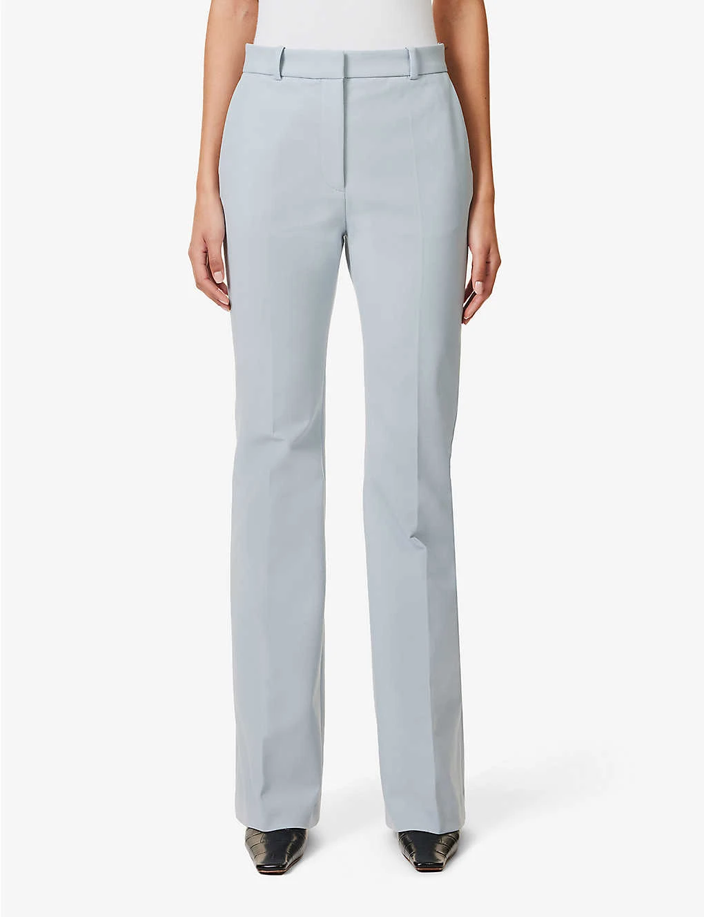 Joseph Tafira Pleated Wide-leg Mid-rise Stretch-cotton Trousers 3 Joseph Tafira Pleated Wide-leg Mid-rise Stretch-cotton Trousers - Image 3