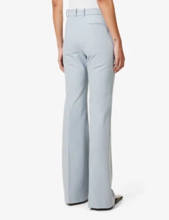 Joseph Tafira Pleated Wide-leg Mid-rise Stretch-cotton Trousers 8 Joseph Tafira Pleated Wide-leg Mid-rise Stretch-cotton Trousers -Reiss Shop R04095465 DUSTYBLUE ALT03