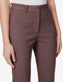 Joseph Coleman Straight-leg Mid-rise Cotton-blend Trousers -Reiss Shop R04095479 TRUFFLE ALT04