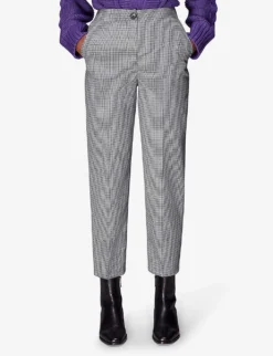 Whistles Lila Checked Straight-leg Mid-rise Woven Trousers -Reiss Shop R04096996 MULTICOLOURED ALT02