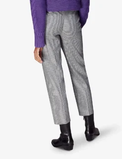 Whistles Lila Checked Straight-leg Mid-rise Woven Trousers -Reiss Shop R04096996 MULTICOLOURED ALT03