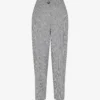 Whistles Lila Checked Straight-leg Mid-rise Woven Trousers