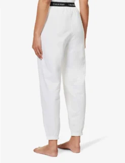 Calvin Klein 1996 Brand-patch Cotton-jersey Jogging Bottoms -Reiss Shop R04097654 WHITE ALT03