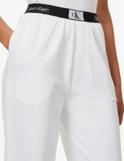 Calvin Klein 1996 Brand-patch Cotton-jersey Jogging Bottoms -Reiss Shop R04097654 WHITE ALT04