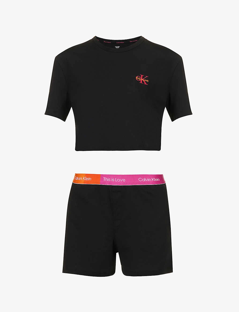 Calvin Klein This Is Love Logo-embroidered Cotton-jersey Set 1 Calvin Klein This Is Love Logo-embroidered Cotton-jersey Set