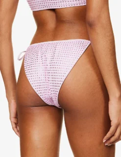 SELF PORTRAIT Hot Fix Crystal-embellished Bikini Bottoms -Reiss Shop R04098653 LILAC ALT03