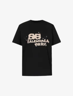 Balenciaga Branded-print Cotton T-shirt