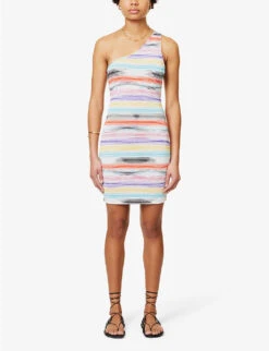 Missoni Spacedyed One-shoulder Stretch-woven Cover-up -Reiss Shop R04100182 BT004KMULTISPACEDYED ALT02