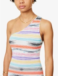 Missoni Spacedyed One-shoulder Stretch-woven Cover-up -Reiss Shop R04100182 BT004KMULTISPACEDYED ALT04