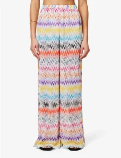 Missoni Zigzag-pattern Wide-leg Mid-rise Knitted Trousers 7 Missoni Zigzag-pattern Wide-leg Mid-rise Knitted Trousers -Reiss Shop R04100184 KRG009ORESORTMULTICOL ALT02