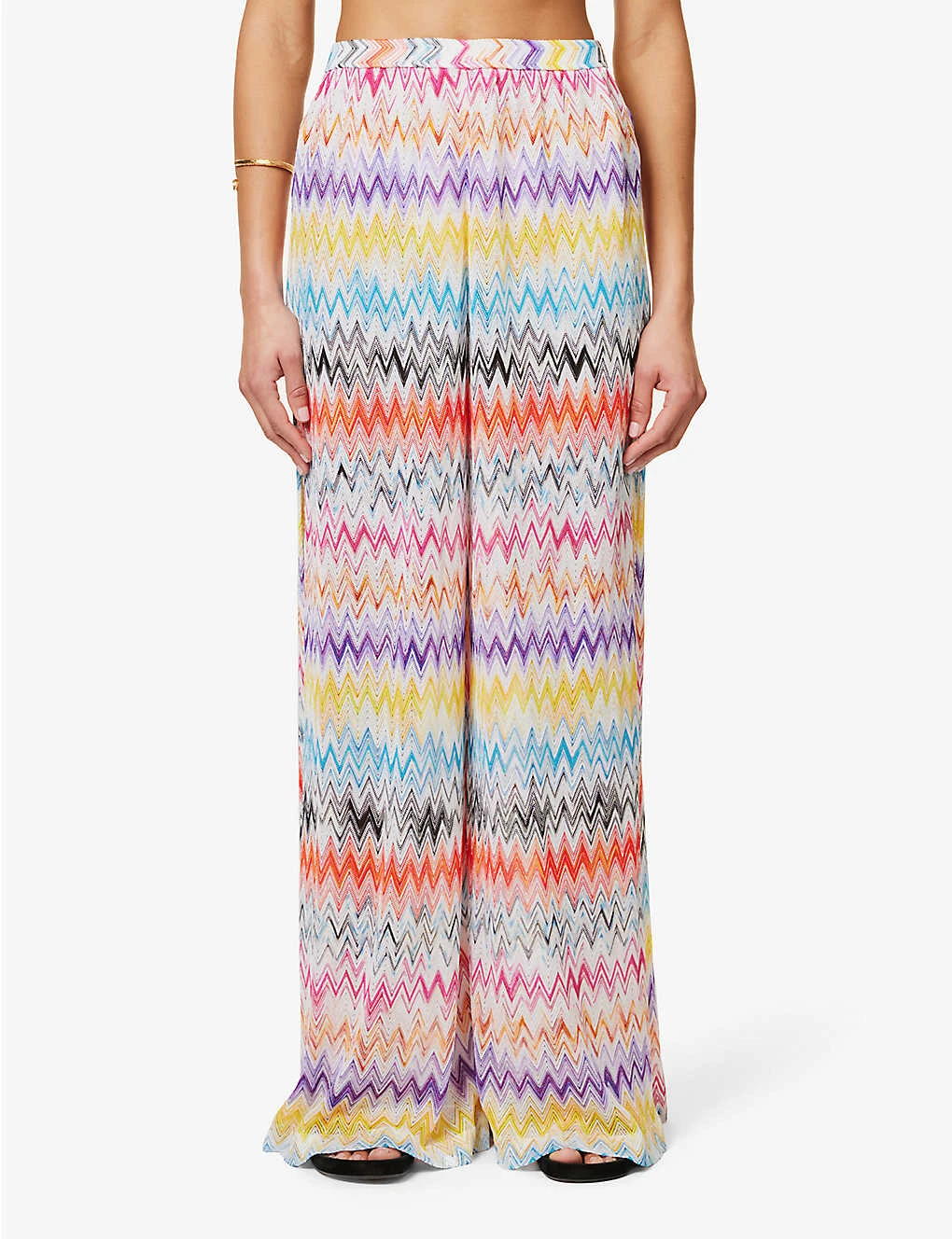 Missoni Zigzag-pattern Wide-leg Mid-rise Knitted Trousers 3 Missoni Zigzag-pattern Wide-leg Mid-rise Knitted Trousers - Image 3