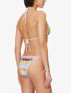 Missoni Abstract-patterned Triangle Knitted Bikini -Reiss Shop R04100193 BT004RMULTICHEVRON ALT03