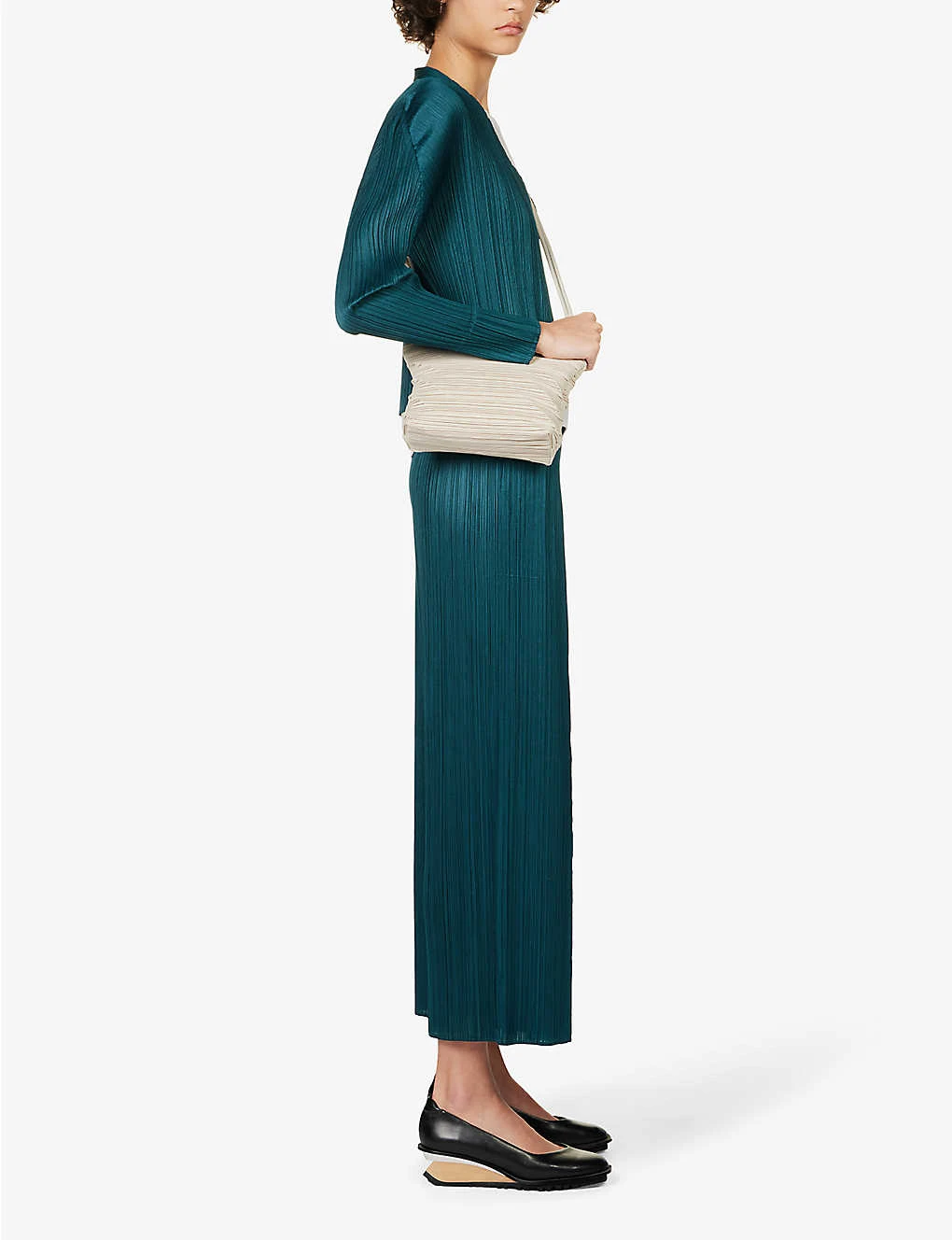 April Pleated Wide-leg Mid-rise Knitted Trousers 2 April Pleated Wide-leg Mid-rise Knitted Trousers - Image 2