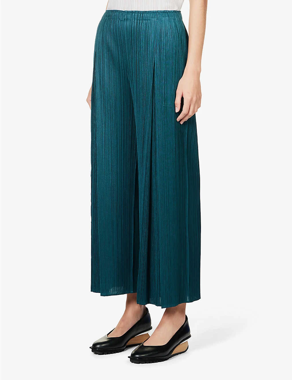 April Pleated Wide-leg Mid-rise Knitted Trousers 3 April Pleated Wide-leg Mid-rise Knitted Trousers - Image 3