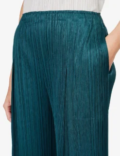 April Pleated Wide-leg Mid-rise Knitted Trousers 10 April Pleated Wide-leg Mid-rise Knitted Trousers -Reiss Shop R04100457 68VIRIDIAN ALT04
