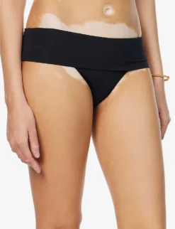 Melissa Odabash Brussels Elasticated-waist High-rise Bikini Bottoms -Reiss Shop R04100766 BLACK ALT04