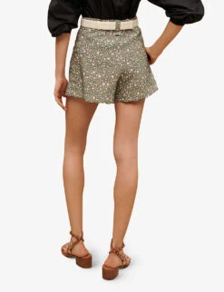 Maje Floral-print Mid-rise Woven Shorts 8 Maje Floral-print Mid-rise Woven Shorts -Reiss Shop R04101488 IMPRIME ALT03