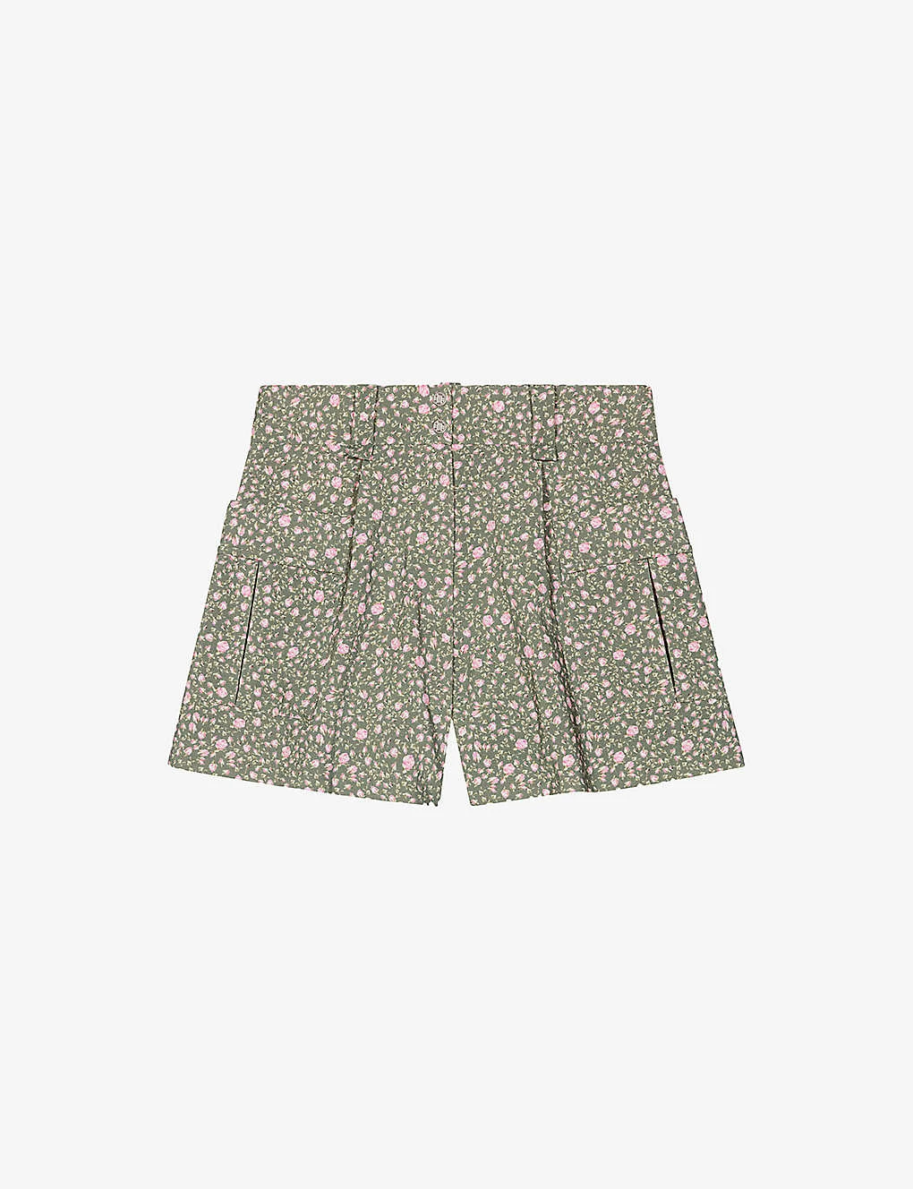 Maje Floral-print Mid-rise Woven Shorts 1 Maje Floral-print Mid-rise Woven Shorts