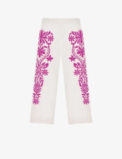 Maje Peace Wide-led High-rise Cotton Trousers
