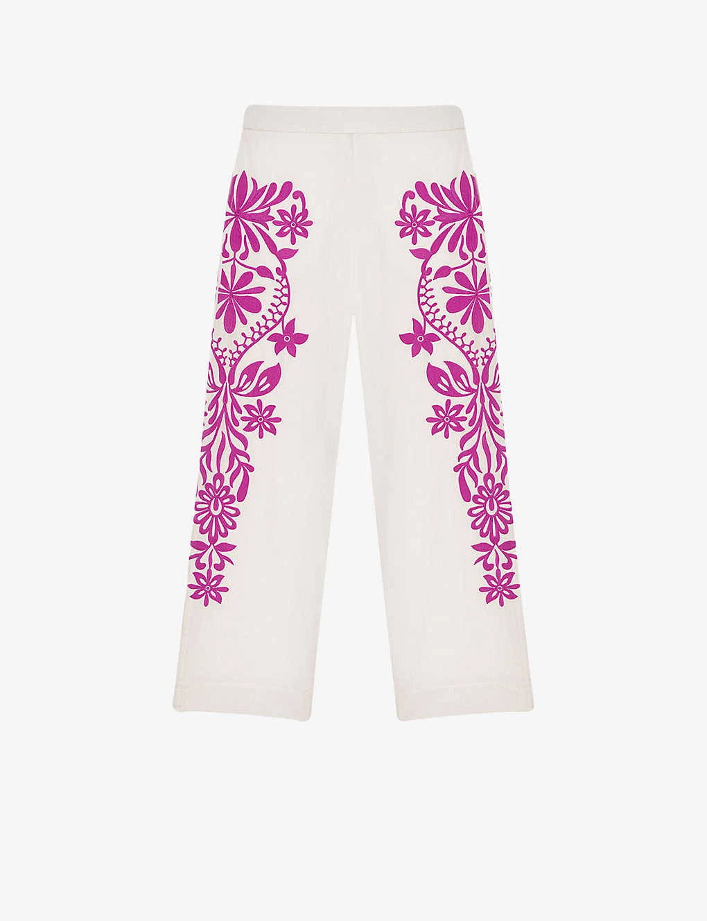 Maje Peace Wide-led High-rise Cotton Trousers 1 Maje Peace Wide-led High-rise Cotton Trousers