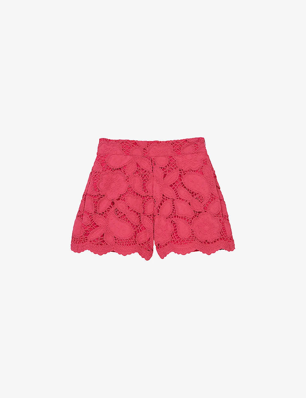 Maje Annick Paisley-embroidered Cotton Shorts 1 Maje Annick Paisley-embroidered Cotton Shorts