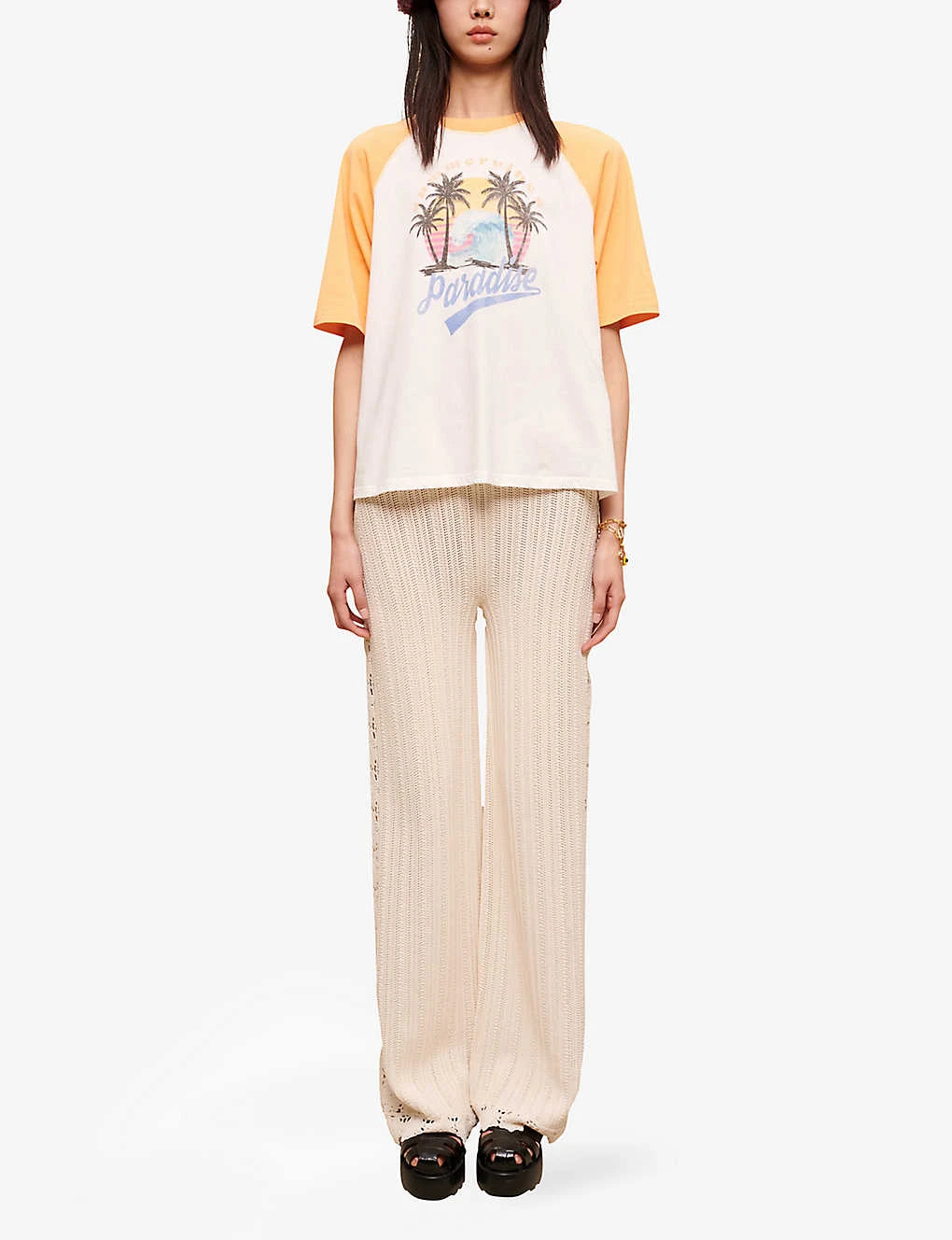 Maje Sunrise Graphic-print Relaxed-fit Cotton T-shirt 2 Maje Sunrise Graphic-print Relaxed-fit Cotton T-shirt - Image 2