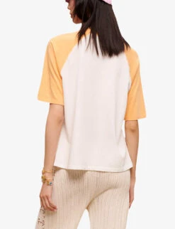 Maje Sunrise Graphic-print Relaxed-fit Cotton T-shirt 8 Maje Sunrise Graphic-print Relaxed-fit Cotton T-shirt -Reiss Shop R04101906 BLANC ALT03