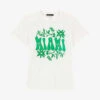 Maje Logo-embroidered Stretch-cotton T-shirt