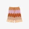 Sandro Capucin Wave-stitch Stretch-knitted Shorts