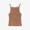 Sandro Laos Metallic Cropped Stretch-knit Top