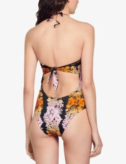 Sandro Pacifique Floral-print Swimsuit 8 Sandro Pacifique Floral-print Swimsuit -Reiss Shop R04102640 NOIRGRIS ALT03