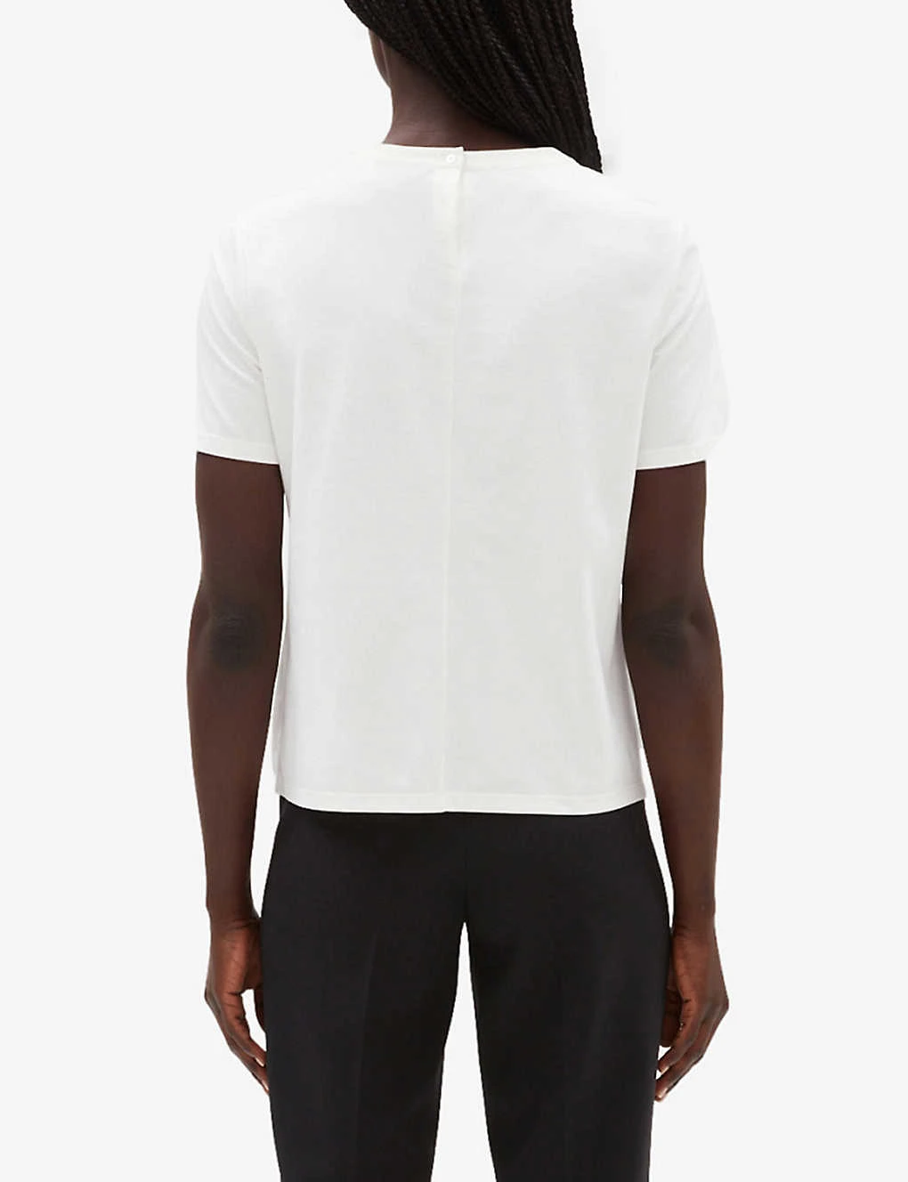 CLAUDIE PIERLOT Tupal Scalloped Trim Cotton-blend T Shirt 4 CLAUDIE PIERLOT Tupal Scalloped Trim Cotton-blend T Shirt - Image 4