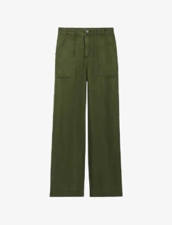 CLAUDIE PIERLOT Pausi Wide-leg Cargo-style Woven Trousers