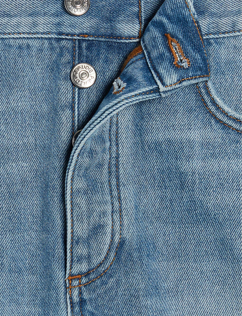 CLAUDIE PIERLOT Earthblue Mid-rise Five-pocket Denim Shorts 6 CLAUDIE PIERLOT Earthblue Mid-rise Five-pocket Denim Shorts - Image 6