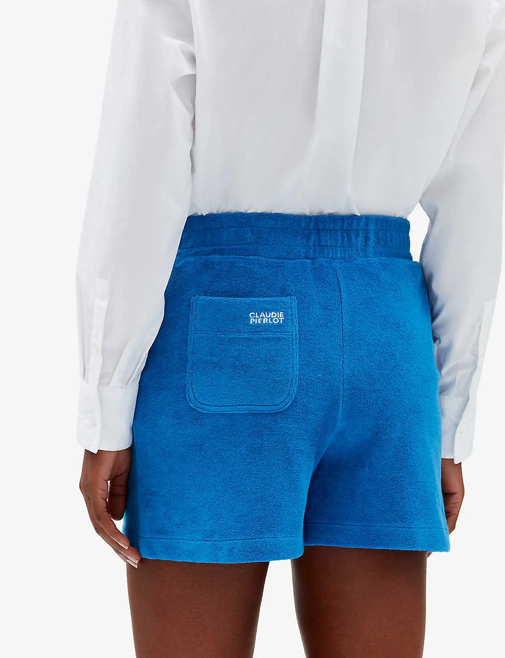 CLAUDIE PIERLOT Logo-embroidered Cotton-blend Shorts 5 CLAUDIE PIERLOT Logo-embroidered Cotton-blend Shorts - Image 5