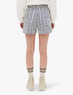 CLAUDIE PIERLOT Evy Striped Cotton Shorts -Reiss Shop R04104028 DIVERS ALT03