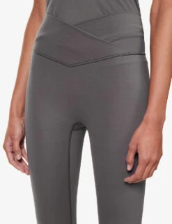 Ultimate Wrap-over High-rise Stretch-jersey Leggings 9 Ultimate Wrap-over High-rise Stretch-jersey Leggings -Reiss Shop R04104626 DARKGREY ALT04