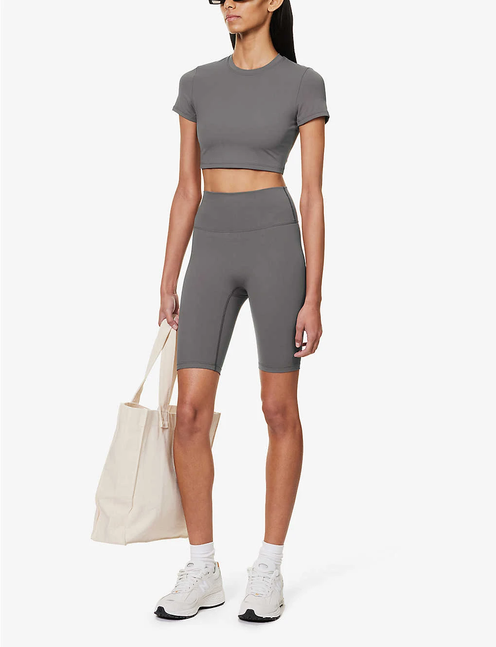 Fitted Cropped Stretch-woven T-shirt 2 Fitted Cropped Stretch-woven T-shirt - Image 2