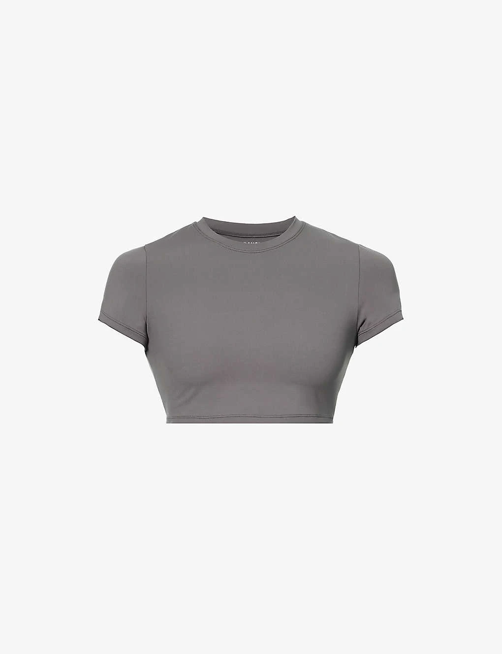 Fitted Cropped Stretch-woven T-shirt 1 Fitted Cropped Stretch-woven T-shirt