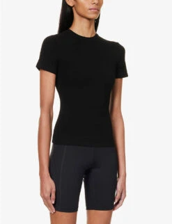 Fitted Logo-print Stretch-woven T-shirt 7 Fitted Logo-print Stretch-woven T-shirt -Reiss Shop R04104652 BLACK ALT02