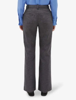 CLAUDIE PIERLOT Please Flared Wool-blend Trousers -Reiss Shop R04104801 NOIRGRIS ALT03