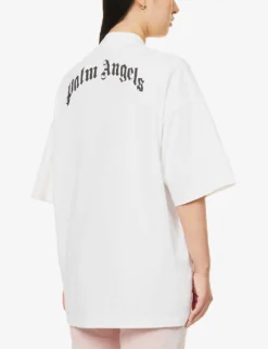 Palm Angels Bear-print Cotton-jersey T-shirt -Reiss Shop R04107185 WHITEBROWN ALT03