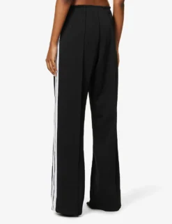 Palm Angels Contrast-trim Brand-print Woven Jogging Bottoms -Reiss Shop R04107199 BLACKWHIT ALT03