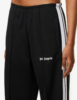 Palm Angels Contrast-trim Brand-print Woven Jogging Bottoms -Reiss Shop R04107199 BLACKWHIT ALT04