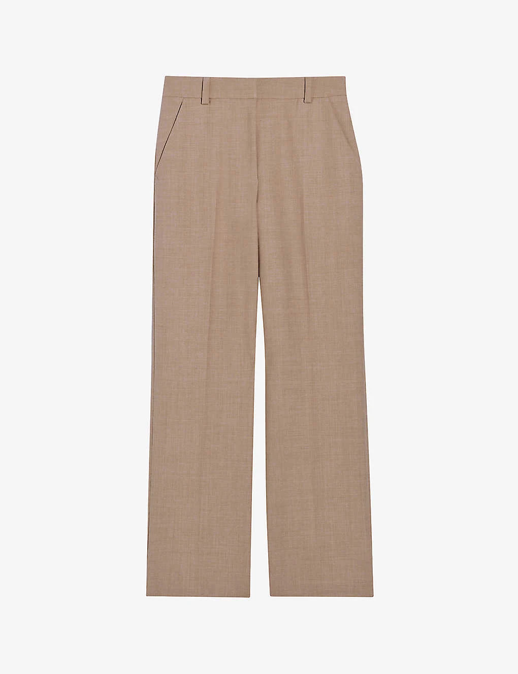 CLAUDIE PIERLOT Flared Boot-cut High-rise Stretch-woven Trousers 1 CLAUDIE PIERLOT Flared Boot-cut High-rise Stretch-woven Trousers