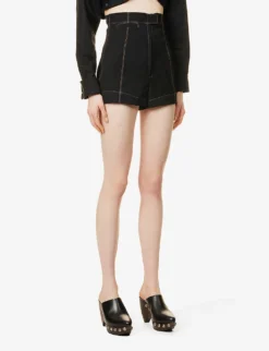 Jacquemus Le Short High-rise Wool Shorts -Reiss Shop R04107849 BLACK ALT02