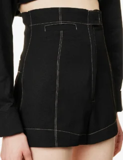 Jacquemus Le Short High-rise Wool Shorts -Reiss Shop R04107849 BLACK ALT04