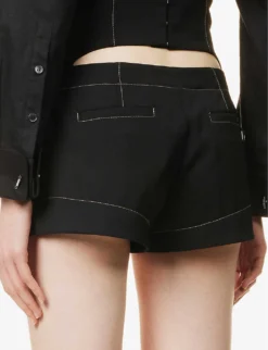 Jacquemus Le Short High-rise Wool Shorts -Reiss Shop R04107849 BLACK ALT05