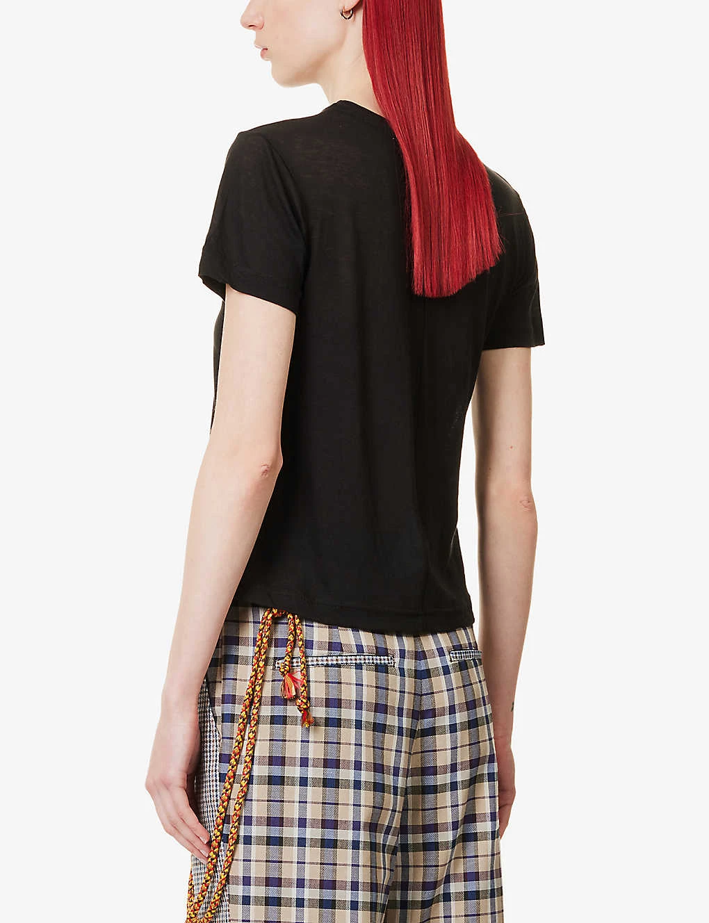 Logo Graphic-print Cotton And Silk-blend T-shirt 4 Logo Graphic-print Cotton And Silk-blend T-shirt - Image 4