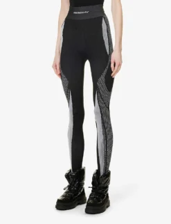 MISBHV Performa Logo-print Stretch-woven Leggings 7 MISBHV Performa Logo-print Stretch-woven Leggings -Reiss Shop R04109812 BLACKWHITE ALT02